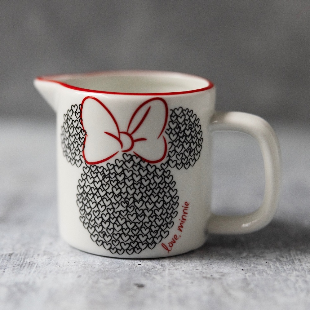 Disney Minnie Mouse Creamer Valentine Heart Love Red White Black